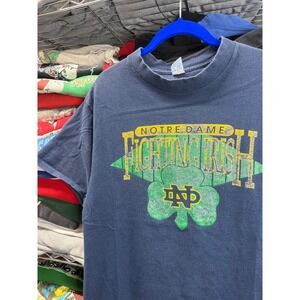 Vintage Notre Dame Fighting Irish T Shirt The Game Navy Blue Mens Large 90s USA
